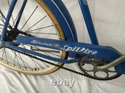 Vintage 1949 Schwinn Spitfire 26 Men's Cruiser Bicycle Blue Chicago C-Serial