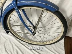 Vintage 1949 Schwinn Spitfire 26 Men's Cruiser Bicycle Blue Chicago C-Serial