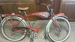 Vintage 1950 Schwinn red Phantom Original Bicycle