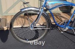 Vintage 1950's Blue Schwinn Mark II Jaguar Men's Bicycle Can Ship To You