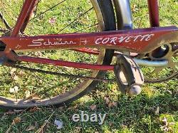 Vintage 1950's SCHWINN CORVETTE Mens Bicycle Bike American