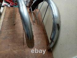 Vintage 1950's Schwinn 26 Phanther chrome balloon tire tank bicycle Fenders S2