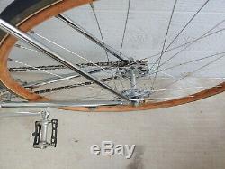 Vintage 1950s Schwinn Paramount Racer Track Frame Chrome Bike Wooden Wheelset