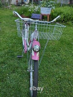 Vintage 1950s Schwinn Starlet 1952 Pink Womans Ladies Bicycle 24 Bike Jun. 1952