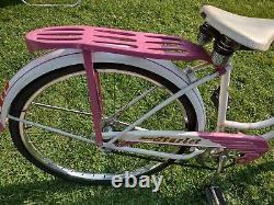 Vintage 1950s Schwinn Starlet 1952 Pink Womans Ladies Bicycle 24 Bike Jun. 1952