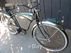 Vintage 1951' S. N. H26587 Schwinn GREEN Phantom Original Bicycle