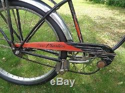 Vintage 1951 Schwinn Black Phantom 26 Bicycle