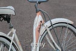 Vintage 1952 Pink White Ladies Schwinn STARLET Cruiser Bicycle HollywoodTankBike