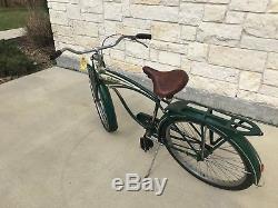 Vintage 1952 Schwinn Autocycle B6 Men's Balloon Tire Tank Rack Bicycle