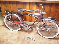 Vintage 1953 SCHWINN BLACK PHANTOM Bicycle -Antique Baloon Tire Bike 26