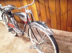 Vintage 1953 SCHWINN BLACK PHANTOM Bicycle -Antique Baloon Tire Bike 26