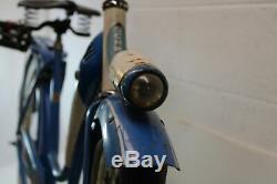 Vintage 1953 Schwinn Hornet Ladies Tank Light Rack Bike Middleweight Blue Troxel
