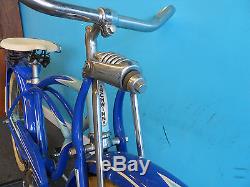 Vintage 1953 Schwinn Phantom Boys 20 inch Bicycle Blue Made in Chicago