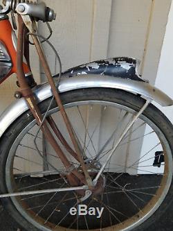 Vintage 1954 Schwinn Bf Goodrich Black Phantom 26 Spring Fork Cyclelock Tank