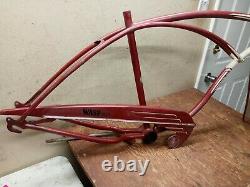 Vintage 1954 Schwinn Wasp 26 balloon tire Bicycle frame fork chain guard B6 s2
