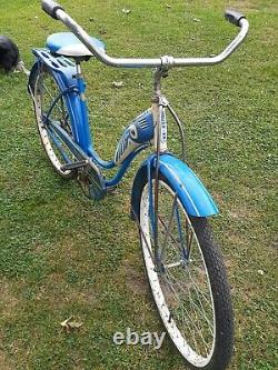 Vintage 1955, /56 schwinn bicycle wonans hornet serial no J28723 stamps twice