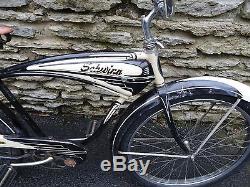 Vintage 1956 Schwinn Streamliner 26 Men's Balloon Tire Tank Bicycle