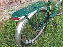 Vintage 1957 Schwinn Green Phantom bicycle. Beautiful. B6 panther hornet