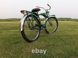 Vintage 1957 Schwinn Green Phantom bicycle. Beautiful. B6 panther hornet