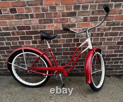 Vintage 1958 Red Ladies Schwinn Spitfire Bicycle Cruiser Bike-All Original RARE