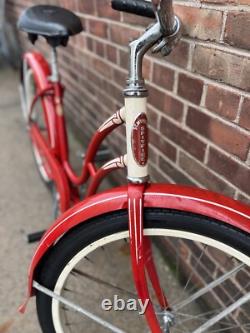 Vintage 1958 Red Ladies Schwinn Spitfire Bicycle Cruiser Bike-All Original RARE