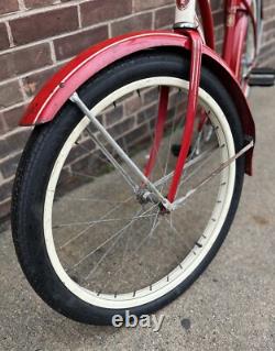 Vintage 1958 Red Ladies Schwinn Spitfire Bicycle Cruiser Bike-All Original RARE