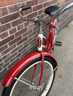 Vintage 1958 Red Ladies Schwinn Spitfire Bicycle Cruiser Bike-All Original RARE