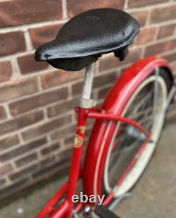 Vintage 1958 Red Ladies Schwinn Spitfire Bicycle Cruiser Bike-All Original RARE