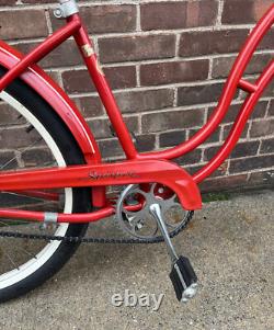 Vintage 1958 Red Ladies Schwinn Spitfire Bicycle Cruiser Bike-All Original RARE