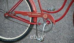 Vintage 1958 Red / Orange Ladies Schwinn Deluxe Spitfire Bicycle Cruiser Bike S7