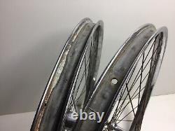 Vintage 1958 Schwinn 26 1 3/4 S7 Chrome Wheels Jaguar Corvette Bike