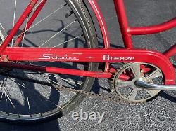 Vintage 1958 Schwinn Breeze Womens Bike Bicycle Red Chicago Wald Basket