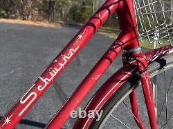 Vintage 1958 Schwinn Breeze Womens Bike Bicycle Red Chicago Wald Basket