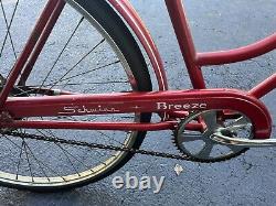 Vintage 1958 Schwinn Breeze Womens Bike Bicycle Red Chicago Wald Basket