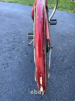 Vintage 1958 Schwinn Breeze Womens Bike Bicycle Red Chicago Wald Basket