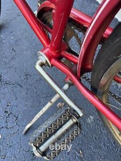 Vintage 1958 Schwinn Breeze Womens Bike Bicycle Red Chicago Wald Basket