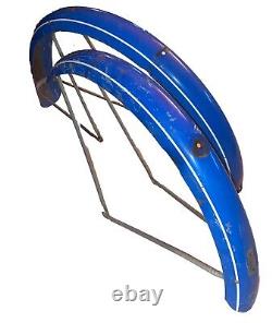 Vintage 1960 Schwinn 26 Bicycle Fenders Blue Originals