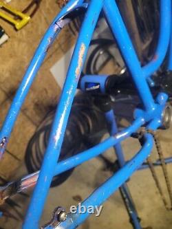 Vintage 1960 Schwinn Tornado Frame + Fork Blue Fastback Stardust S7 Krate