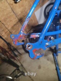 Vintage 1960 Schwinn Tornado Frame + Fork Blue Fastback Stardust S7 Krate