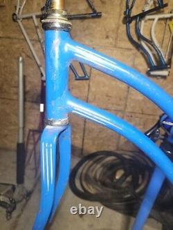 Vintage 1960 Schwinn Tornado Frame + Fork Blue Fastback Stardust S7 Krate