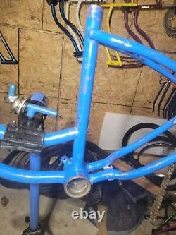 Vintage 1960 Schwinn Tornado Frame + Fork Blue Fastback Stardust S7 Krate