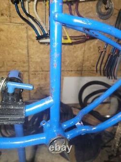 Vintage 1960 Schwinn Tornado Frame + Fork Blue Fastback Stardust S7 Krate