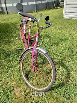 Vintage 1960's Purple Schwinn Twinn De Luxe Tandem Bicycle