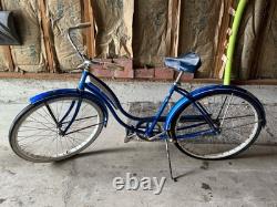 Vintage 1960's Schwinn Fiesta Bicycle Blue