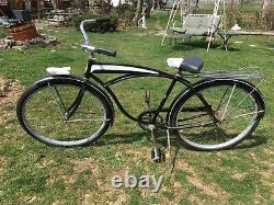 Vintage 1960's Schwinn Fleet 26 Bicycle With Head Light and Tank Beach Cruiser