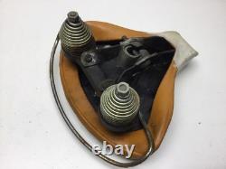 Vintage 1960s Mesinger Men's Bicycle Seat Gold White Schwinn Bike Original