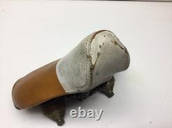 Vintage 1960s Mesinger Men's Bicycle Seat Gold White Schwinn Bike Original