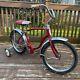 Vintage 1960s Schwinn Pixie Red With16 Wheels, And Training Wheels, Untouched