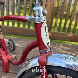 Vintage 1960s SCHWINN PIXIE Red with16 wheels, and training wheels, Untouched