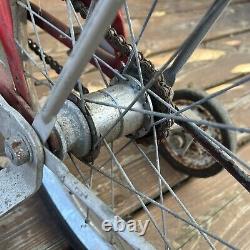 Vintage 1960s SCHWINN PIXIE Red with16 wheels, and training wheels, Untouched